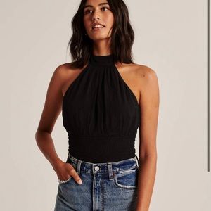 A&F black halter top